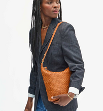 Load image into Gallery viewer, Clare V. - Petite Jeanne Bucket Handbag - Natural Woven Checker
