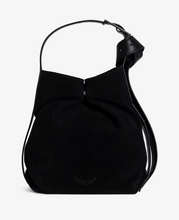 Load image into Gallery viewer, Zadig &amp; Voltaire - Le Cecilia Hobo Handbag - Black Suede
