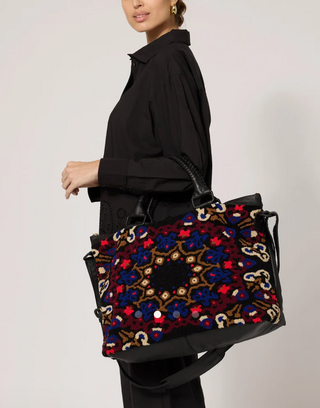 Cleobella - Leather Weekender Bag - Venezia Print