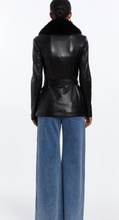 Load image into Gallery viewer, Amanda Uprichard - Lancetti Vegan Leather and Faux Fur Jacket - Black
