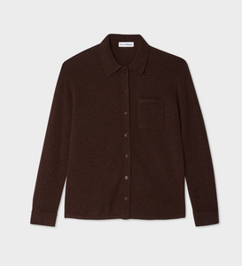 White + Warren - Cashmere Button Down Shirt - Espresso