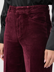 Anessa Velvet Wide Leg Trouser - Dark Oxblood