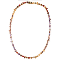 Load image into Gallery viewer, Mignonne Gavigan - Tompkins Crystal Tennis Necklace - Pink Multi
