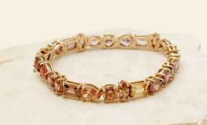 Mignonne Gavigan - Tompkins Crystal Tennis Bracelet - Pink Multi