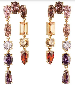 Mignonne Gavigan - Tompkins Crystal Earrings - Pink Multi