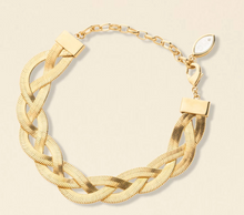 Load image into Gallery viewer, Mignonne Gavigan - Allen Braided Herringbone Bracelet - Gold
