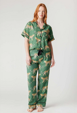 Load image into Gallery viewer, Katie Kime - Cheetahs Pajamas Pants Set - Green
