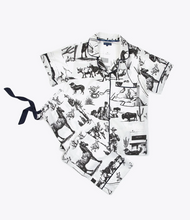 Load image into Gallery viewer, Katie Kime - Marfa Toile Pajamas Pants Set - Black/White
