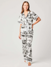 Load image into Gallery viewer, Katie Kime - Marfa Toile Pajamas Pants Set - Black/White
