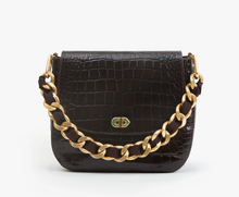 Load image into Gallery viewer, Clare V. - Handbag Curb Chain Shortie Strap - Kalamata Grosgrain
