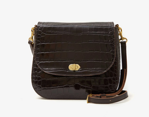 Clare V. - Turnlock Louis Handbag - Kalamata Croc