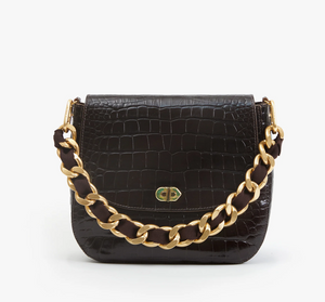 Clare V. - Turnlock Louis Handbag - Kalamata Croc