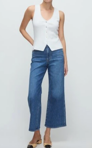 Veronica Beard - Taylor Cropped  Wide Leg Jean - Serendipity