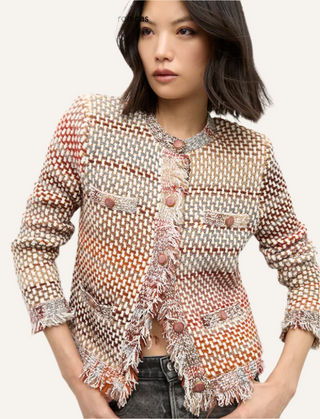 Veronica Beard - Sariyah Knit Jacket - Red Multi