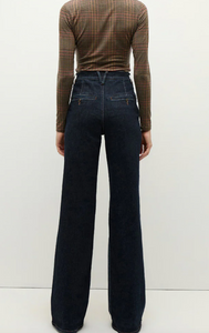 Veronica Beard - Crosbie Wide Leg Denim Trouser - Indigo Rinse