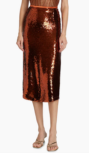 Marie Oliver - Wray Sequin Skirt - Cinnamon