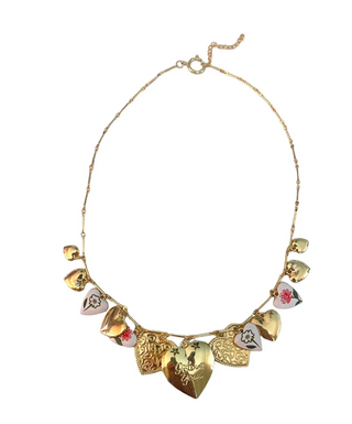 The Sage Vintage - All Hearts Charm Necklace