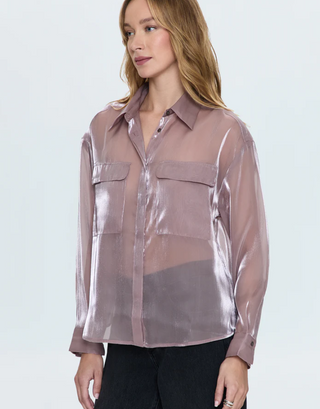 Pistola - Miranda Sheer Organza Shirt - Sugar Plum