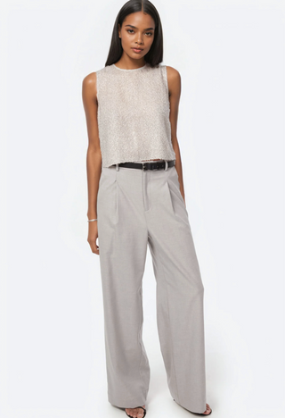 Cami NYC - Romily Metallic Silk Chiffon Top - Haze