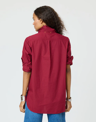 Kerri Rosenthal - Mia Button Down Shirt Max Heart - Burgundy