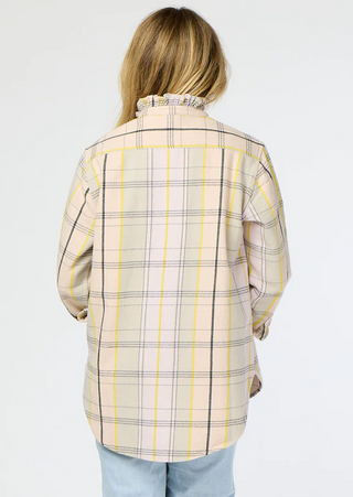 Kerri Rosenthal - Mia Ruffle Flannel Shirt - Cabin Plaid