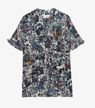 Zadig & Voltaire - Tafiz Butterfly Print Top - Encre