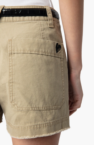 Zadig & Voltaire - Sparky Cotton Twill Shorts - Latte