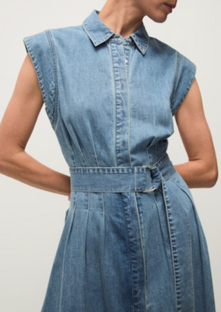 Veronica Beard - Loreta Denim Chambray Shirtdress - Starlight