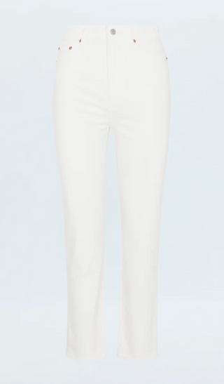 Pistola - Bri High Rise Slim Straight Jean - Antique White