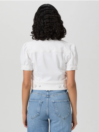 Paige - Kendra Short Sleeve Denim Jacket - Crisp White
