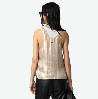 Zadig & Voltaire - Tarys Satin Tank Top - Gold