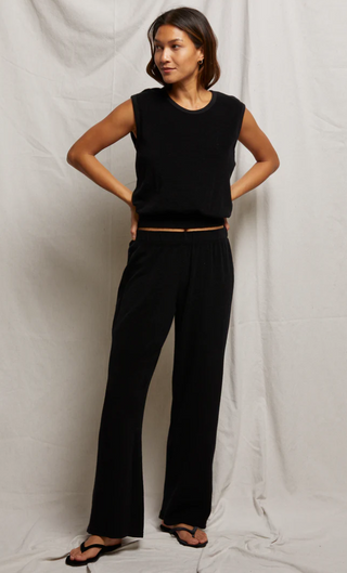 perfectwhitetee - Katie Terry Straight Leg Sweatpant - True Black