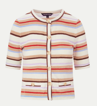 Veronica Beard - Brendan Terry Cardigan Top - Khaki Multi