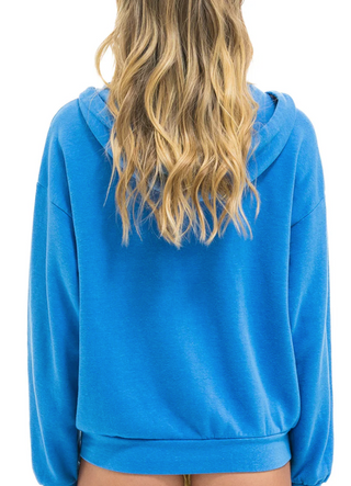 Aviator Nation - 5 Stripe Zip Up Hoodie - Cobalt/Neon