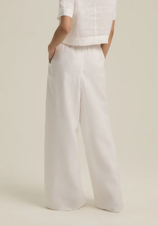 Favorite Daughter - The Wide Leg Linen Pant - White