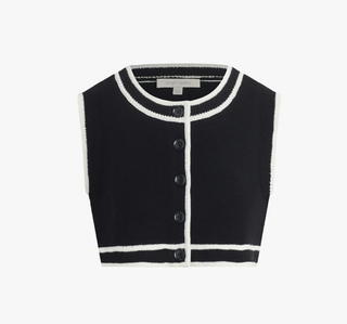 Favorite Daughter - Meredith Knit Sleeveless Top - Black/White