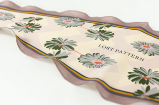 Lost Pattern - Silk Diamond Neckerchief Scarf - Daisy