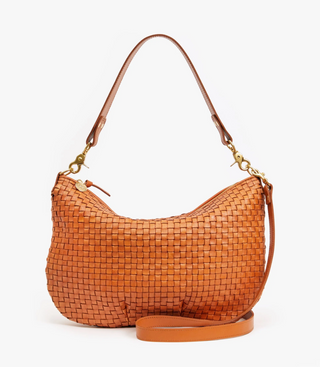 Clare V. - Moyen Leather and Suede Woven Messenger Bag - Natural