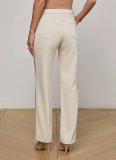 L'Agence - Jones Stovepipe Jean w Side Stripe - Desert Tan/Taupe