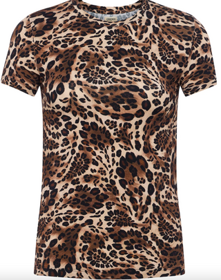 L'Agence - Ressi Fitted Tee - Cinnamon Swirl Paisley Leopard