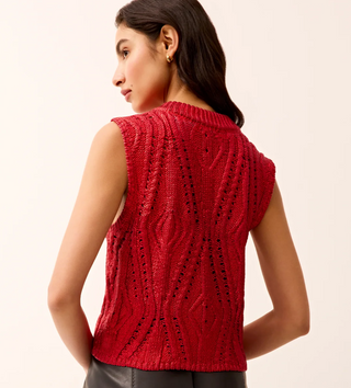 Marie Oliver - McGuire Foiled Knit Sleeveless Top - Pepper