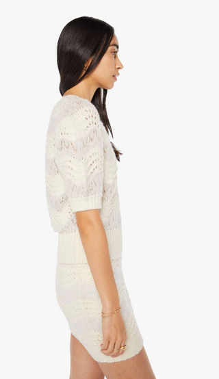 Mother - The Powder Puff Short Sleeve Knit Top - Nouvelle Vague