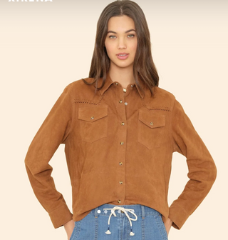 Xirena - Billie Suede Shirt - Mustang