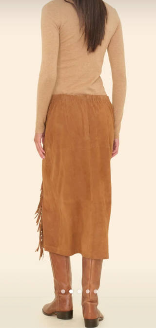 Xirena - Bonnie Suede Fringed Skirt - Mustang