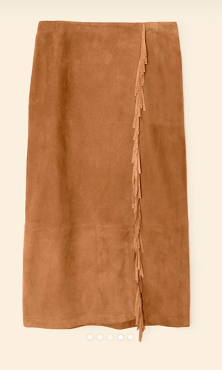 Xirena - Bonnie Suede Fringed Skirt - Mustang