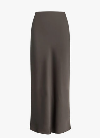 Favorite Daughter - The Favorite Satin Midi Skirt - Coffee