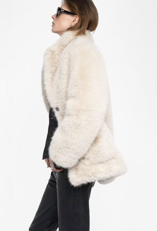 Zadig & Voltaire - Fleur Faux Fur Coat - Ecru