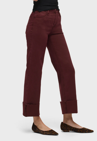 Hudson - Rosie High Rise Cuffed Wide Leg Jean - Port Royal