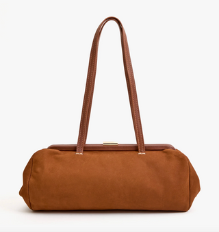 Clare V. - Yvette East-West Nubuck Leather Handbag - Hazelnut
