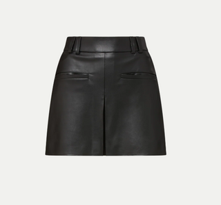 Veronica Beard - Pavaline Vegan Leather Mini Skirt - Black